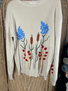 Vintage Pullover CYNRLES Shirlee Design Cat Tails Gr. 42/22 Crewel Needlepoint - Bild 1 von 10