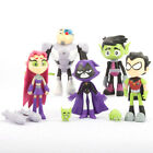 7Pcs Teen Titans Go Robin Cyborg Beast Boy Raven Starfire Figure Toy Gift Decor