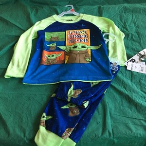 Star Wars Baby Yoda “The Force is Strong With This One” 2pcBoys Pajamas XS (4-5) - Picture 1 of 7