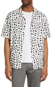 All Saints Mens Relaxed Fit Button Shirt XL NEW MCM Starburst Geometric - Picture 1 of 8