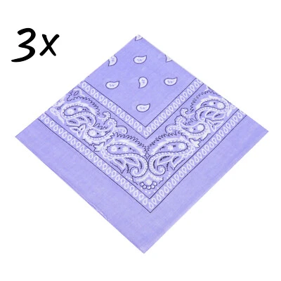 Paquete de 3 pañuelos 100 % algodón estampado cachemira bufanda de doble cara cuello máscara facial Foto 1 de 4