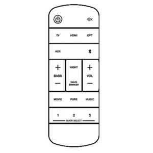 DENON Remote Control SoundBar 0D9BK# - Picture 1 of 2