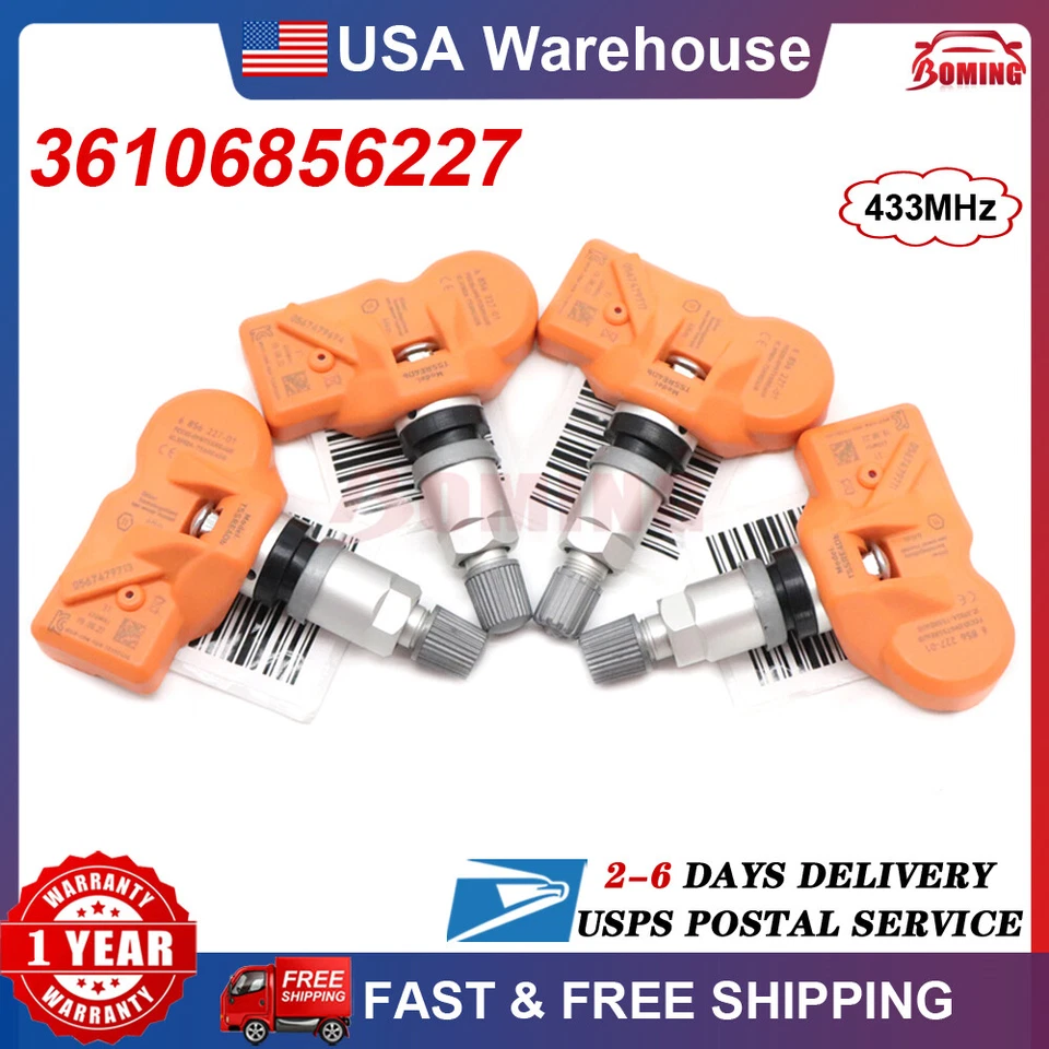 Комплект (4) датчика контроля давления в шинах TPMS для BMW 3/5/6/7series 36106856227 - Изображение 1 из 4