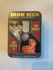 Iron Men of Baseball Lou Gehrig And Cal Ripken Jr. Metallic Impressions Card Set