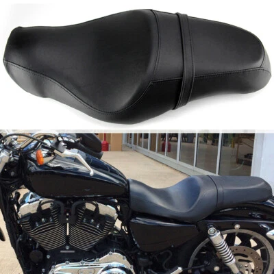 Assento de dois lugares para motorista passageiro para Harley Custom Iron 1200 883 Sportster XL 1200 - Imagem 1 de 4