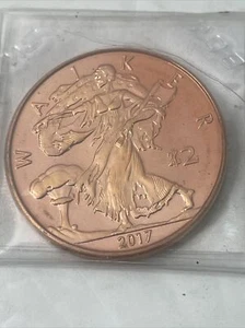 1 oz. 2017 Walker #1 Zombucks Proof copper round - Picture 1 of 1