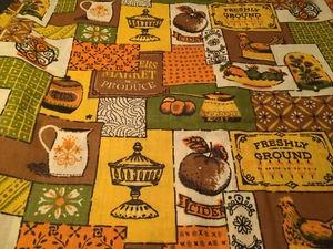 3 yards 20 inches Vintage Farm Kitchen fabric great for curtain or placemats - Picture 1 of 2
