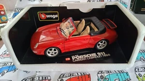 Porsche 911 Burago model 1/ 18 Carrera Cabriolet 1994  BOXED - Picture 1 of 10