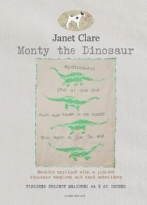 Janet Clare Monty The Dinosaur Quilt Making Pattern JC120 - Picture 1 of 5