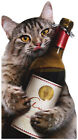 Cat Wine Bottle - Avanti Oversized Funny Birthday Card by Avanti Press