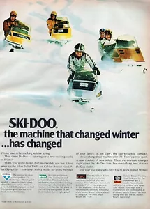 Moto de nieve Ski-Doo T'NT 1973 Nordic Olympique anuncio impreso en color original - Imagen 1 de 1