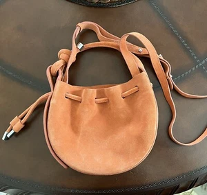 Ina Mini Crossbody In Mango Suede From Benho Purse High Fashion Handbag - Picture 1 of 11