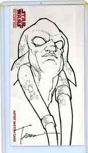 KIT FISTO 2009 TOPPS STAR WARS CLONE WARS WIDEVISION TARJETA DE BOCETO de FRANCIS TSAI - Imagen 1 de 2