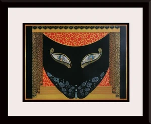 ERTE - 'Eyes of Jealousy' Custom Framed Original Book Print - Picture 1 of 2