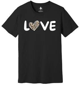 Leopard Love Shirt, Leopard Heart Shirt, Valentine's Day Shirt, Love Shirt - Picture 1 of 3