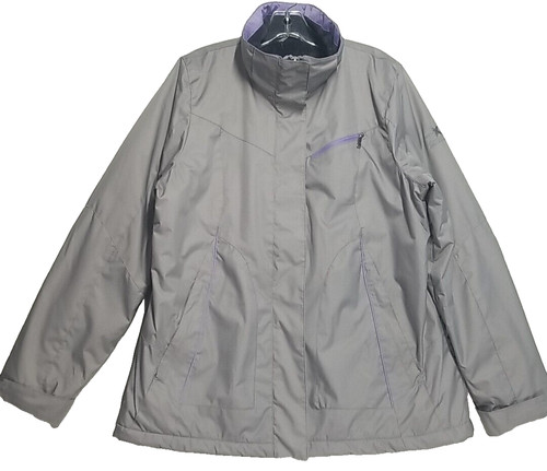 VETEMENTS ZEROXPOSUR Impermeabile donna grigio foderato pelliccia morbida giacca invernale tasche L S92260F