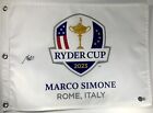 Max Homa signed 2023 Ryder Cup Flag Marco Simone golf beckett coa