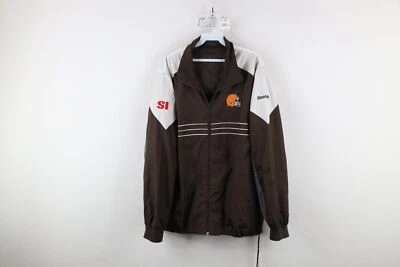 Vintage Reebok Mens Large Spell Out Cleveland Browns Football Windbreaker Jacket - Image 1 of 4