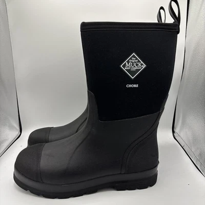 Botas Muck Boot Company Para Hombre Talla 12 Negras Tareas Goma Neopreno Trabajo Pull-On Foto 1 de 4