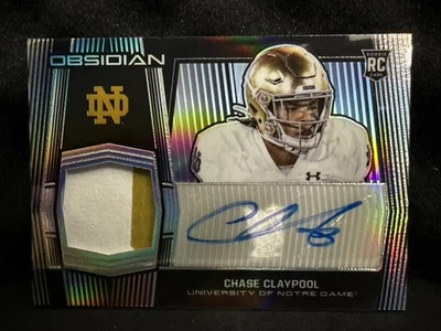 2020 Obsidian Draft Picks - Jersey Autographs Chase Claypool /99 (AU,Mem, RC) - Image 1 of 3
