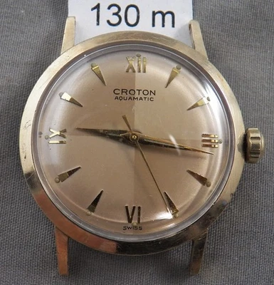 ¡Reloj Pulsera Croton Aquamatic Vintage Para Hombre Lleno de Oro 10K Autowind! Foto 1 de 4