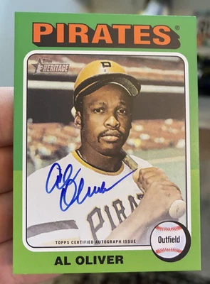 2024 Topps Heritage High Number Real One Autograph ROA-AO Al Oliver Pirates Auto - Image 1 of 3