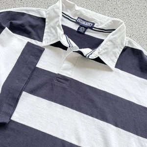 Camisa De Rugby Lands End Merchant Direct De Colección Talla XL Rayas Azul Algodón Preppy Años 90 - Imagen 1 de 13