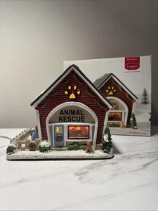 St Nicholas Square Christmas Village Animal Dog Rescue Humane Society In Box - Picture 1 of 10