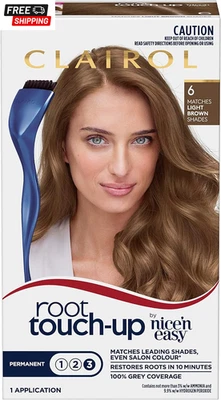 Clairol Root Touch Up, 6 Light Brown, Permanent Colour, 100% Grey Coverage, Perm - image 1 of 4