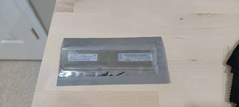  Elpida 16GB PC3L-10600 DDR3-1333MHz ECC Registered CL9 240-Pin DIMM BRAND NEW - Image 1 of 2