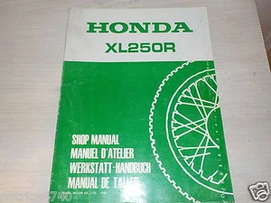MANUEL D ATELIER HONDA XL250R. - Picture 1 of 1