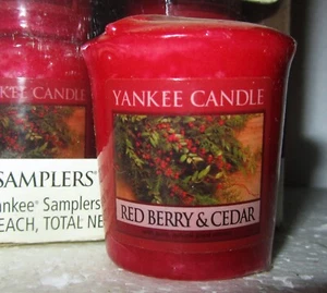 LOTE DE 6 Votivos de Muestreador Yankee Candle Christmas "RED BERRY & CEDAR" ~ RARO NUEVO - Imagen 1 de 1