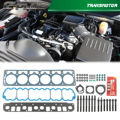 Head Gasket Set Bolts Fit For 1999-2003 Jeep Grand Cherokee Wrangler TJ 4.0L OHV - Image 1 of 4