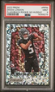 2022 Panini Prizm No Huddle Drake London Flashback Rookie #PFR4 PSA 9 - Bild 1 von 2