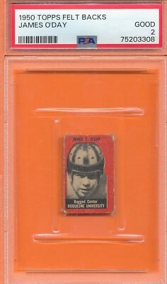 PSA 2 GOOD JAMES ODAY 1950 TOPPS FIELTRO ESPALDA GRADUADA DE COLECCIÓN DUQUESNE O'DAY *TPHLC Foto 1 de 4