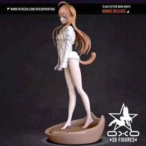 Slave Kitten Mira Cat Anime Girl figurine fan art 18 CM - Imagen 1 de 2