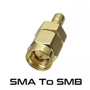 SMA Male - SMB Male Straight RP Plug RF Connecteur Adapteur *FR Seller* - Photo 1/5