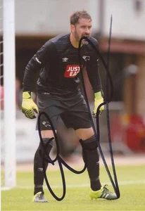 DERBY: SCOTT CARSON SIGNED 6x4 ACTION PHOTO+COA - Picture 1 of 1