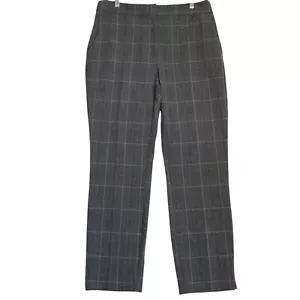 Zara Dress Ankle Pants Womens XL Plaid Straight Leg High Rise Trousers Career - Picture 1 of 11