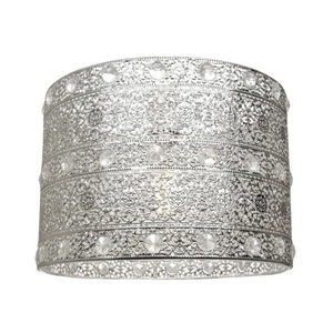 Antique Silver Acrylic Gem Moroccan Style Chandelier Pendant Light Shade Fitt... - Picture 1 of 6