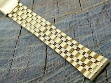 Gilden Vintage Deployment Clasp Watch Band 14mm Gold Micron Plated NOS Unused