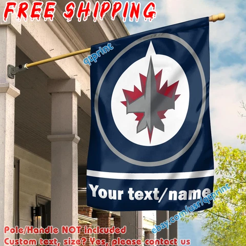 Custom Winnipeg Jets House Flag Personalized Name Banner 28x40 Fans Gift NHL Cover