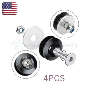 Black Aluminum Fastener Quick Release Car Bumper Fender Trunk Hatch Lid Kit - Picture 1 of 7