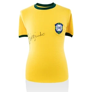 Jairzinho Front Signed Brazil Shirt Autograph Jersey - Picture 1 of 1