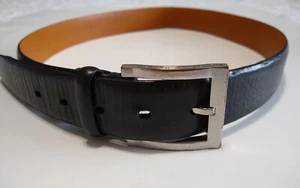 Nat Nast Luxury Originals Men's 34 Belt Black Genuine Italian Leather #5039 - Picture 1 of 12