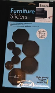 Furniture Sliders Sets- 8 pieces per set 4 large & 4 Mini sliders NEW - Picture 1 of 2