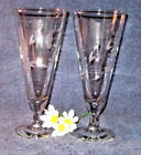 Princess House Pilsner Glasses Hand Cut Heritage patten #442 - 1 pair New in Box