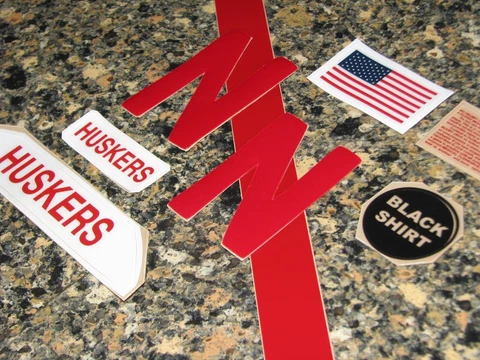 NEBRASKA CORNHUSKERS Football Helmet Decals FULL Size 3M 20MIL - (1) Set Cover