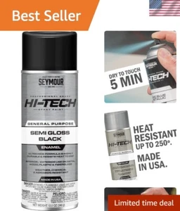 Seymour 16-139 Hi-Tech 12oz Black Spray Paint - Fast Dry, Rust & Heat Resistant - Picture 1 of 10