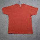 Warehouse Co Japan T-shirt Mens Medium 100% Cotton Crew Tee Orange Solid (Stain)
